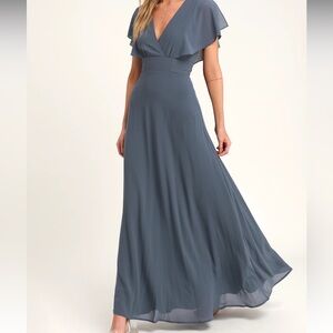 Flutter Sleeve Wedding Guest/Bridesmaid Dress